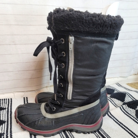 PAJAR WATERPROOF MID CALF BLACK SNOWBOOTS, SZ 9/9.5 - Picture 3 of 14
